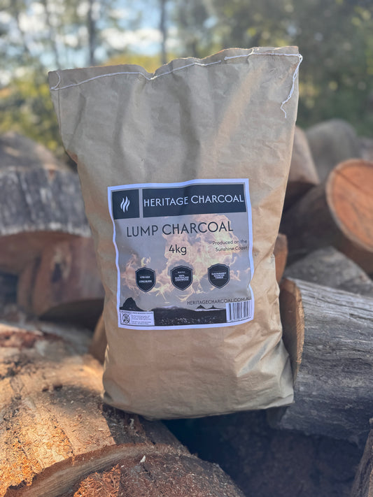 100% Australian Hardwood Lump Charcoal 8kg (2 x 4kg bags)
